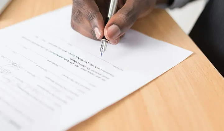 Signing a document